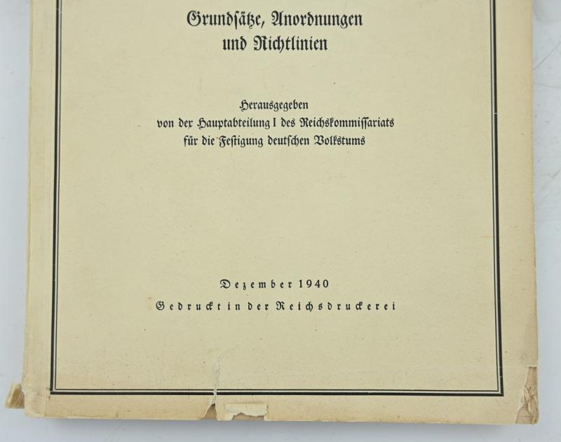 German Reichsführer-SS Intern Book 'Human Imprisonment'