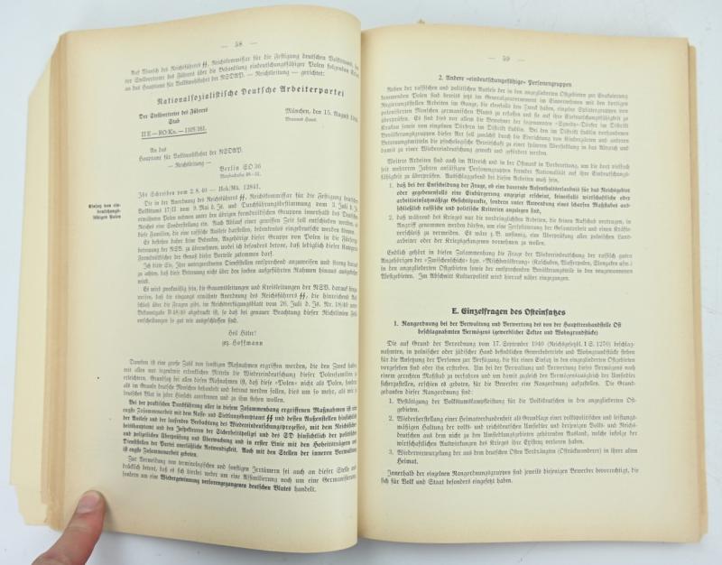 German Reichsführer-SS Intern Book 'Human Imprisonment'