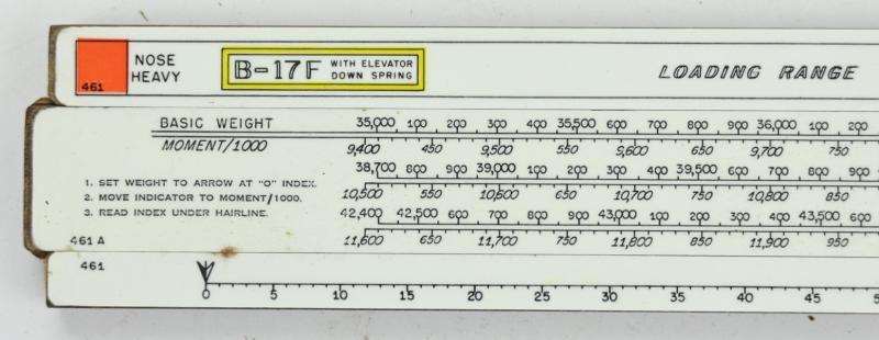 USAAF WW2 B-17 F Load Adjuster Computer