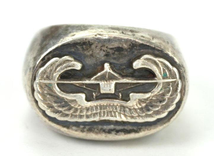 US WW2 Silver Glider Ring