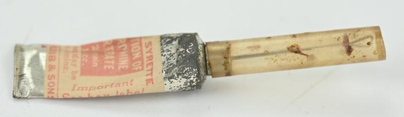 US WW2 Empty Medical Morphine Tartrate Tube