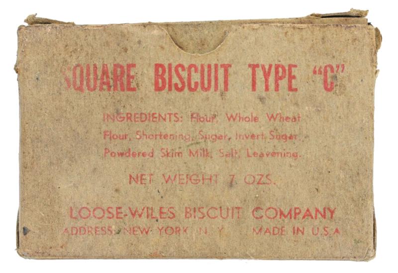 US WW2 Square Biscuit Type C Ration