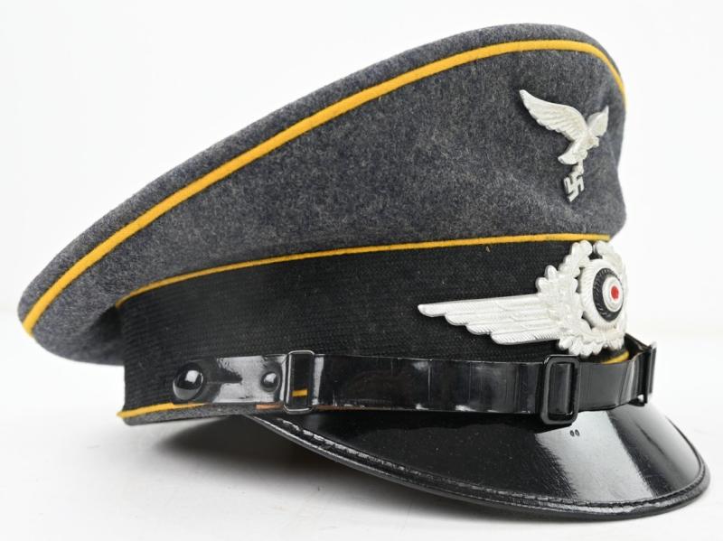 German LW EM/NCO Visor Cap 'Flgz.Schule Kiliansdorf'
