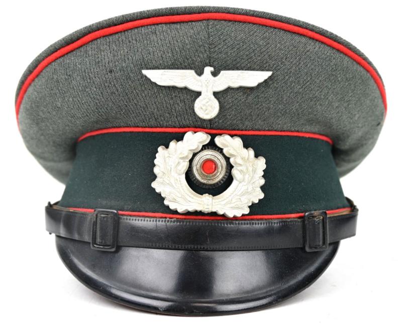 German WH NCO Artillery Visor Cap 'Clemens Wagner'