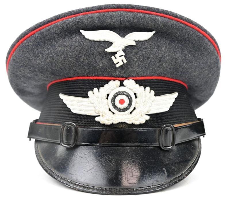German LW NCO Flak/ Artillery Visor Cap '10. Battr./ 1. Flak-Rgt.27'