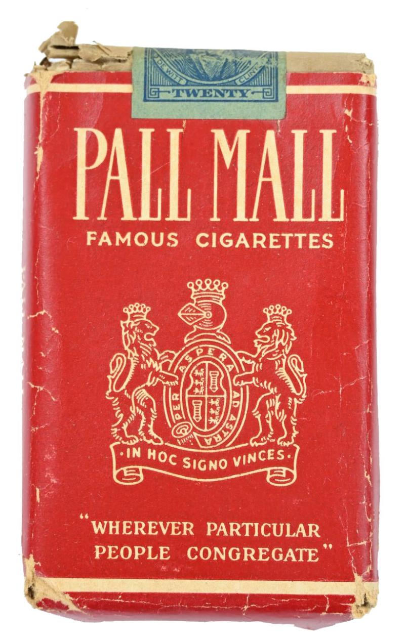 US WW2 Pall Mall Package of Cigarets