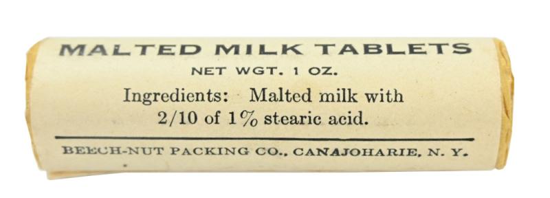US WW2 Malted Milk Tablets