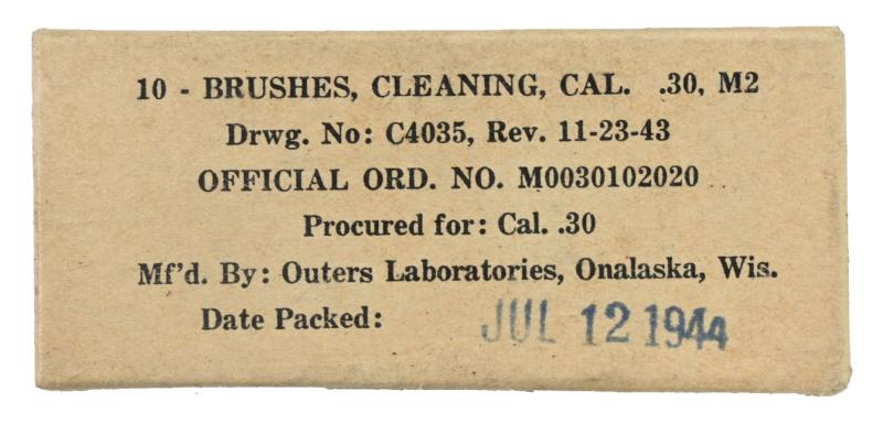 US WW2 Package of M1 Rifle Cleaning Brushes
