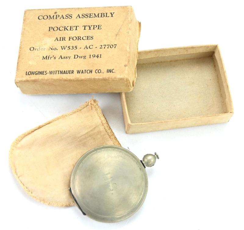US WW2 Pocket Compass 1941 in original case