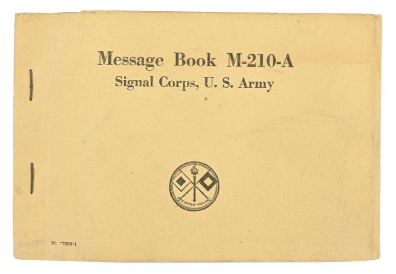 US WW2 Message Book M-210A