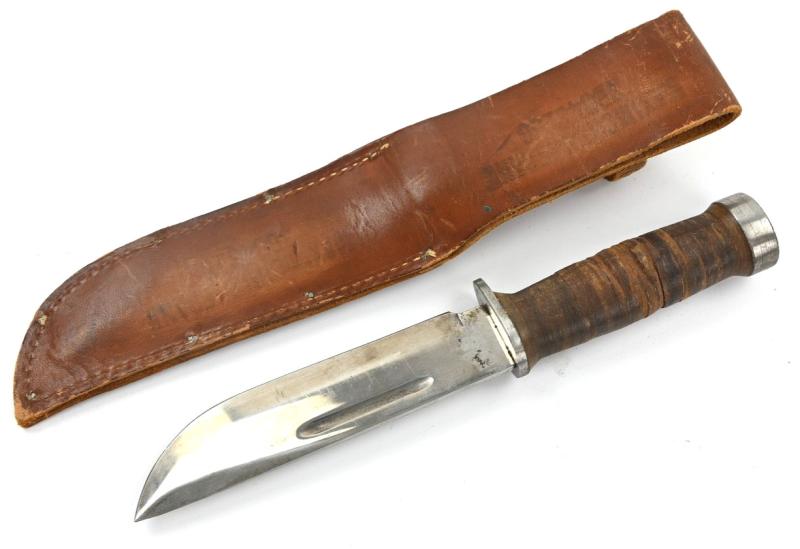US WW2 Named Cattaraugus Q225 Fighting Knife '4th ENGINEER SPECIAL BRIGADE'