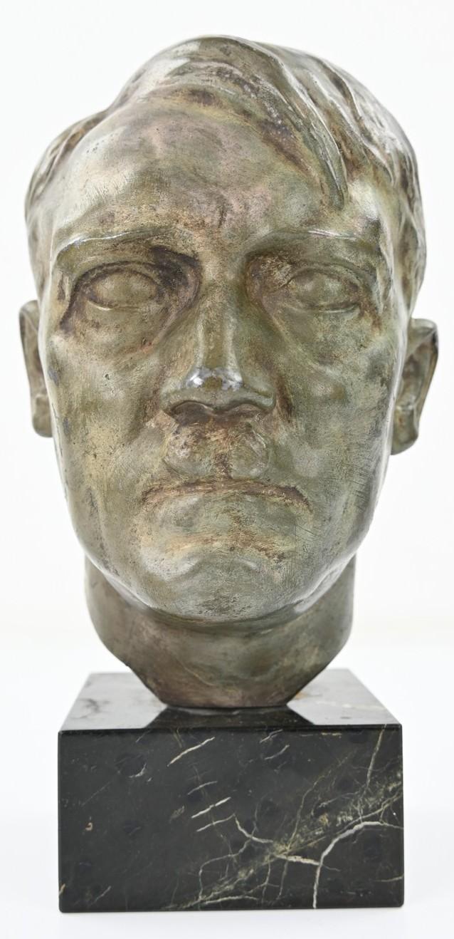 German Third Reich Period Adolf Hitler Bronze Buste