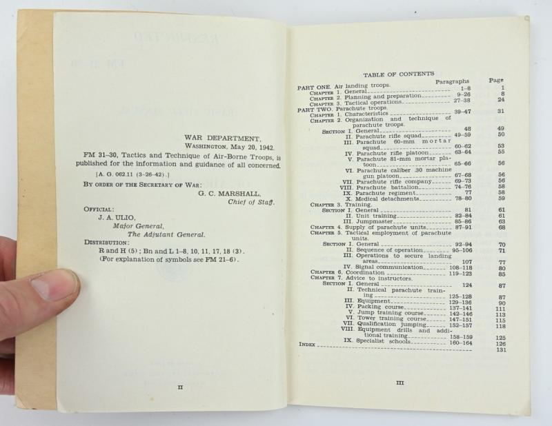 US WW2 Airborne Troops Manual FM 31-30