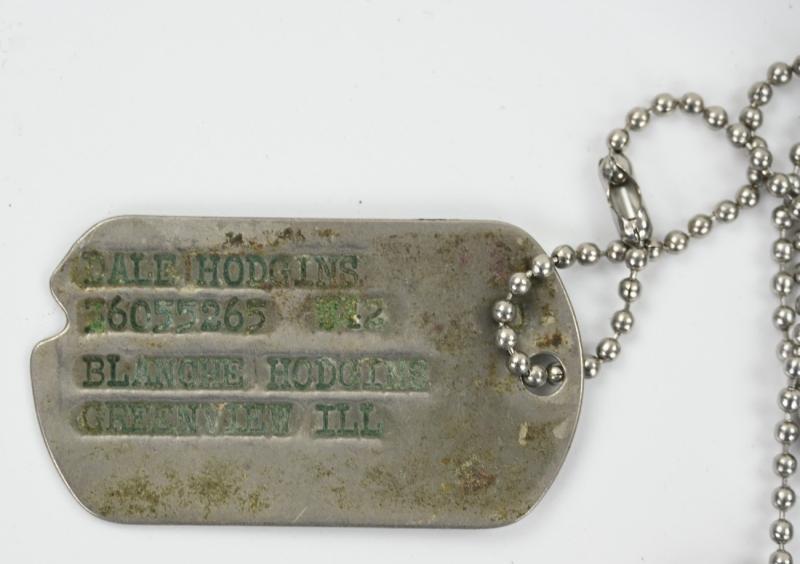 US WW2 Dog-Tag Set 'Dale Hodgins' 704th SIgnal AW Company