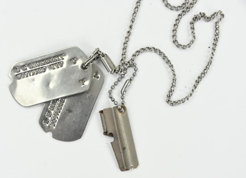 US WW2 Dog-Tag Set 'Lawrence E. Sauerbreit'
