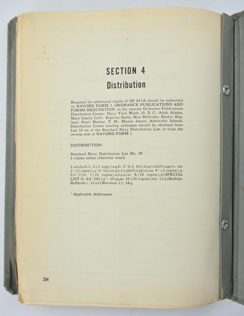 US Navy WW2 Technical Instruction Manual 'USS Missoula'