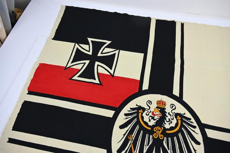 German WW1 Imperial War Flag captured by the US 298th ECB during WW2