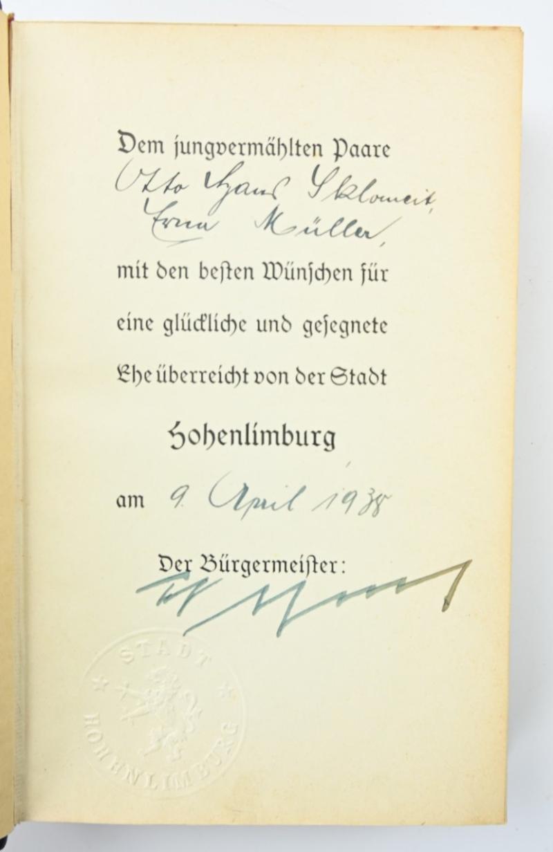 German Adolf Hitler Mein Kampf Book 'Hohenlimburg'