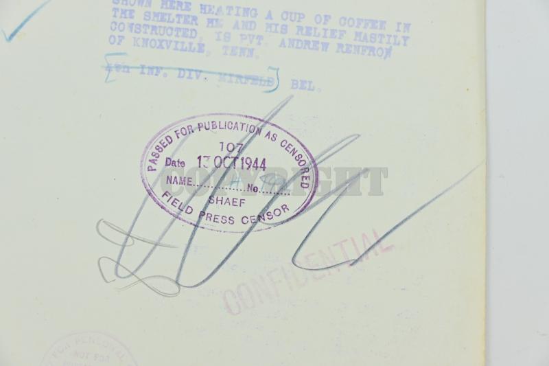 US WW2 Military Police Press Photo