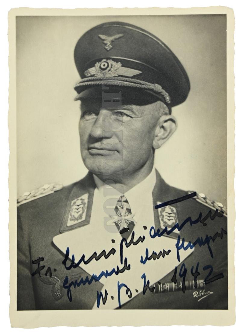 German LW Signed Postcard of Friedrich Christiansen, Wehrmachtsbefehlshaber in den Niederlanden