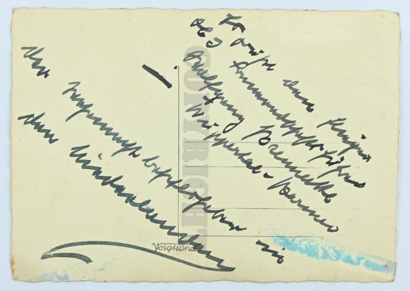 German LW Signed Postcard of Friedrich Christiansen, Wehrmachtsbefehlshaber in den Niederlanden