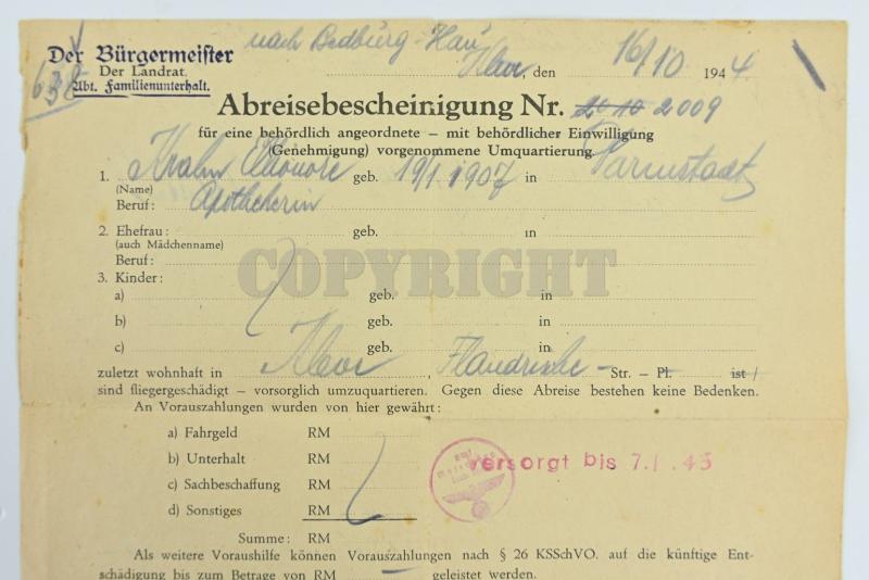 German WH Fallschirmjager Document Grouping 'Bernard Krahn' Inf.Rgt. 16 Holland