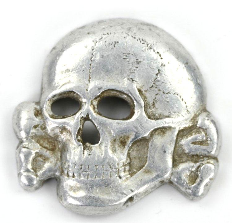 German Waffen-SS Visor Cap Skull RZM 499/41