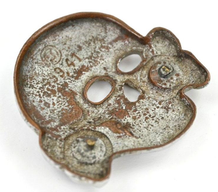 German Waffen-SS Visor Cap Skull RZM 499/41