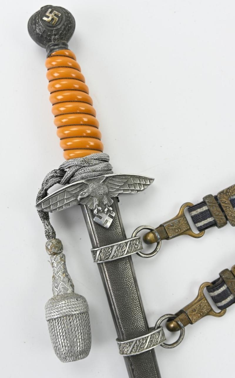 German LW Dagger and Hanger Gold plated