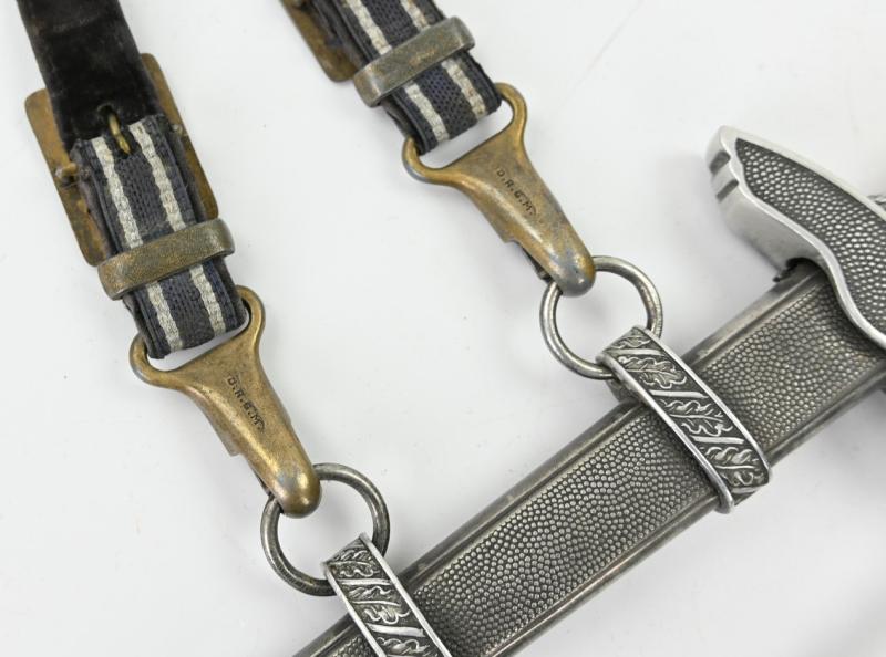 German LW Dagger and Hanger Gold plated