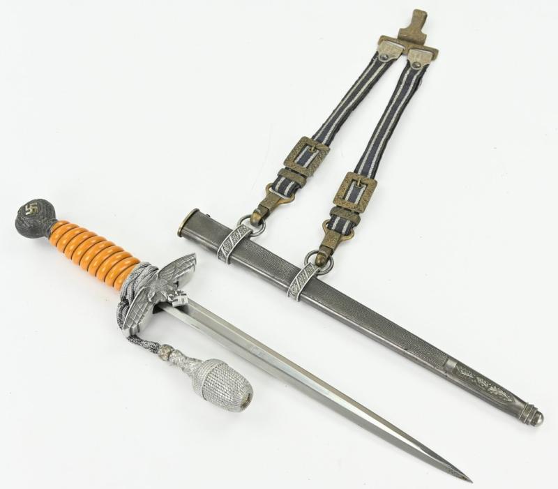 German LW Dagger and Hanger Gold plated