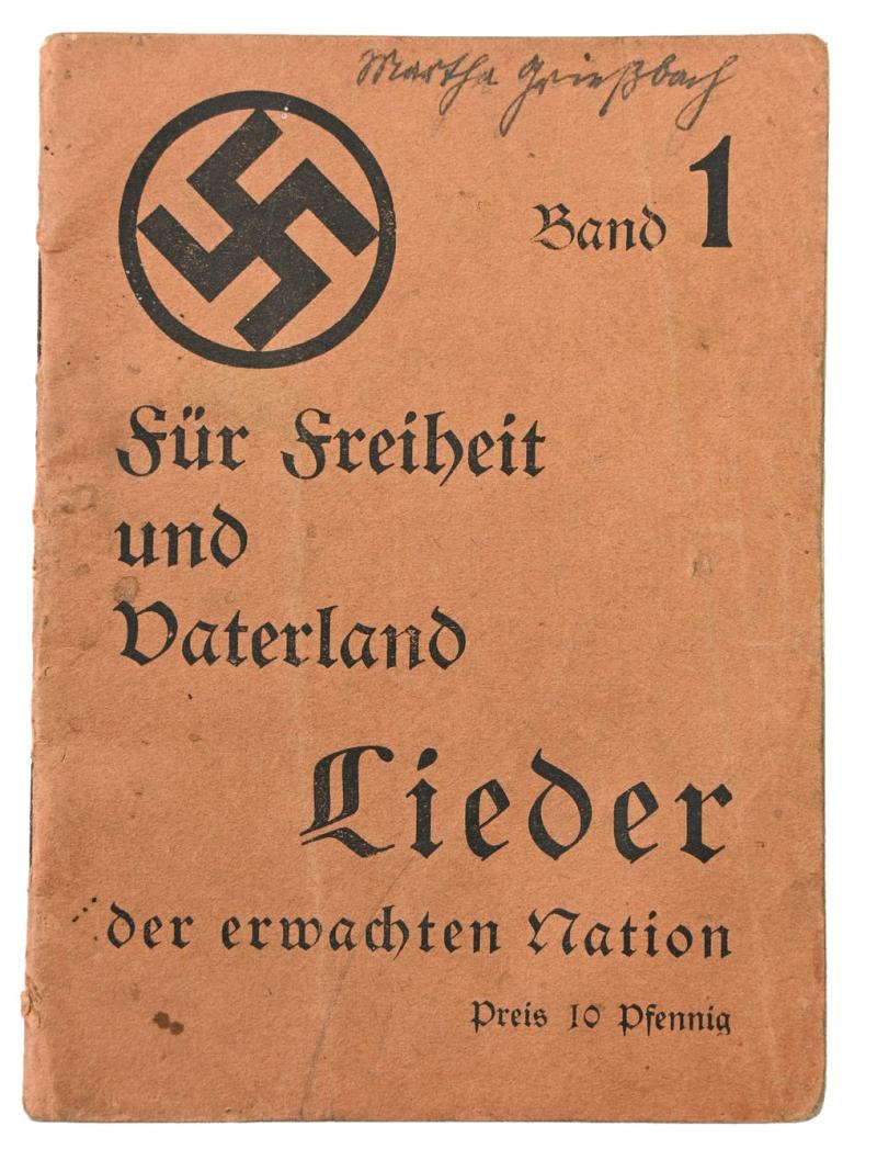 German NSDAP/SA Songbook
