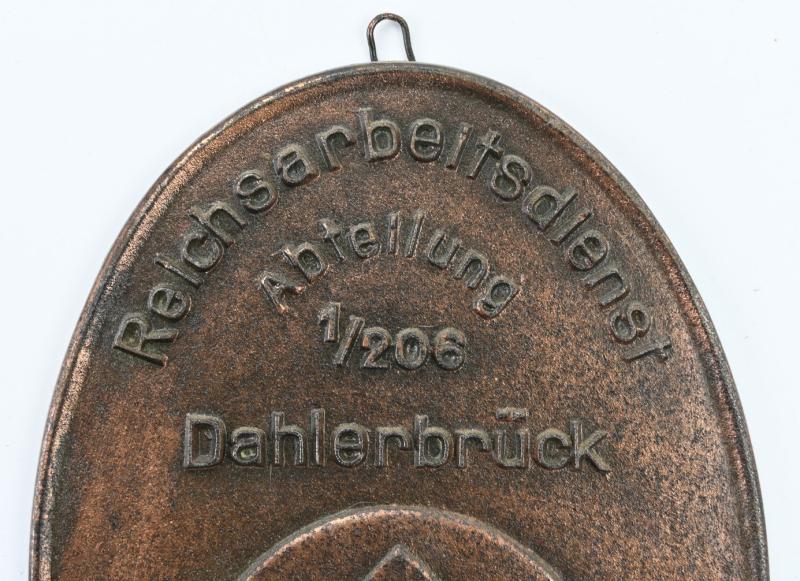 German RAD Wall Plaque 1/206 Dahlerbrück
