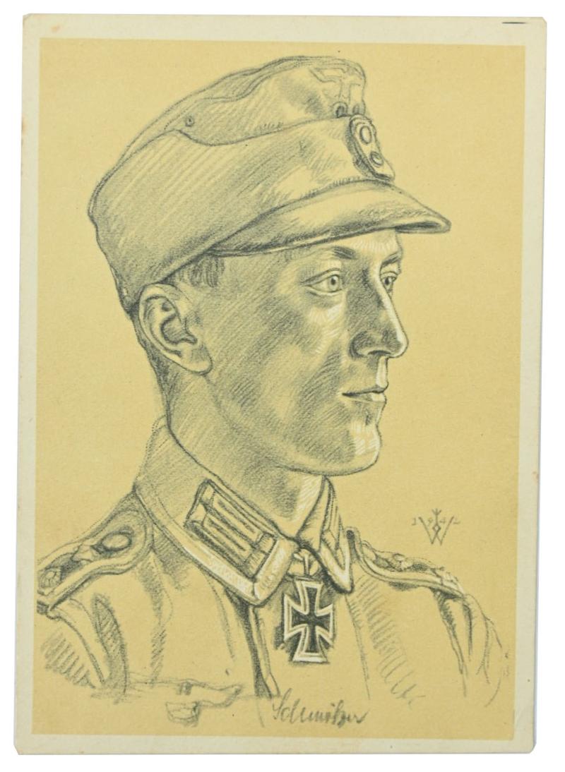 German Postcard of GBJ Oberwachmeister 'Schmölzer'