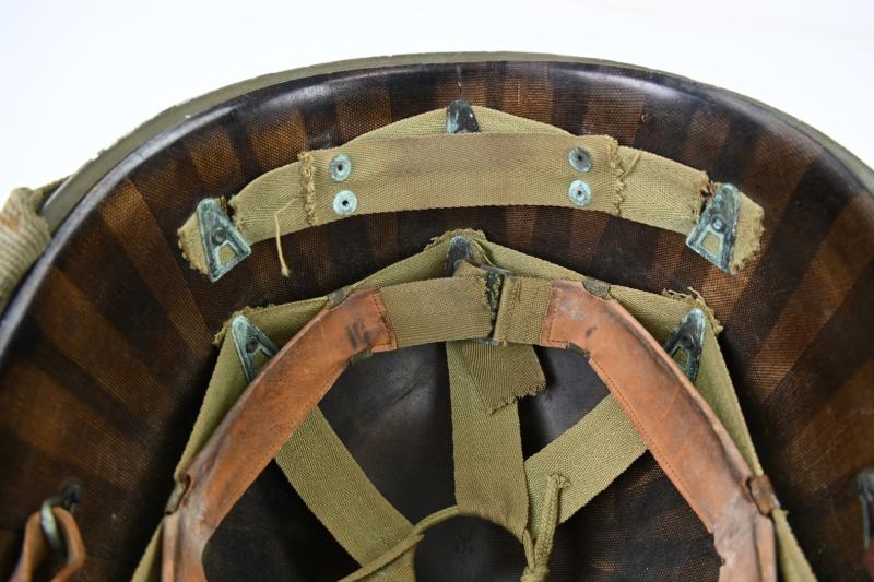 US WW2 Named M1 Combat Helmet 'Norman R. Frost'