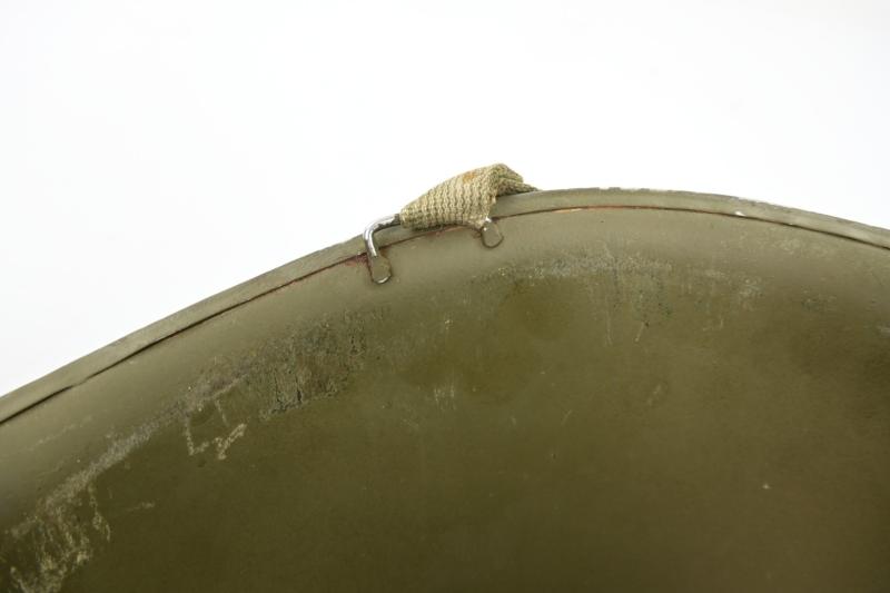 US WW2 Named M1 Combat Helmet 'Norman R. Frost'