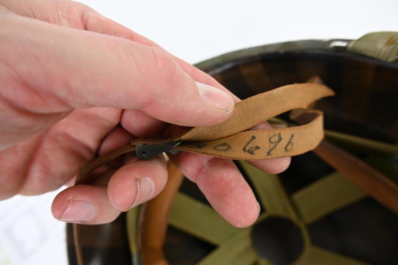 US WW2 Named M1 Combat Helmet 'Norman R. Frost'