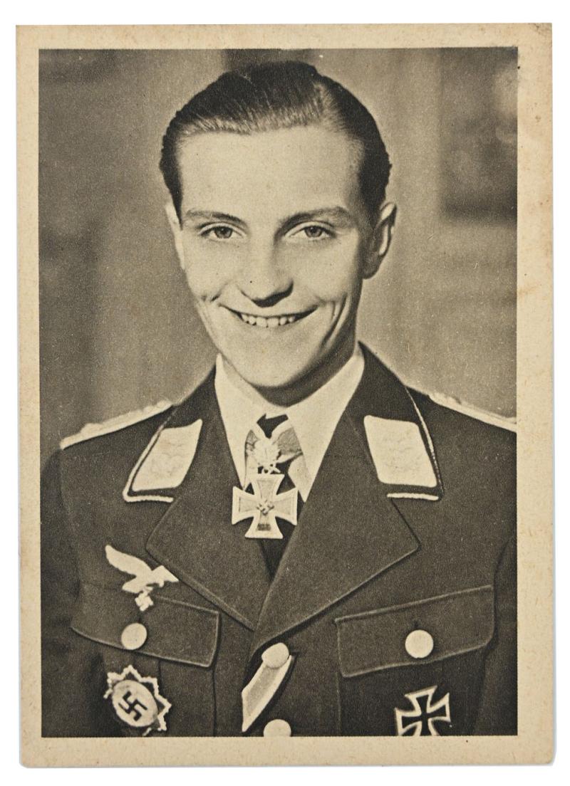 German LW Portrait Picture ''Hans-Joachim Marseille'