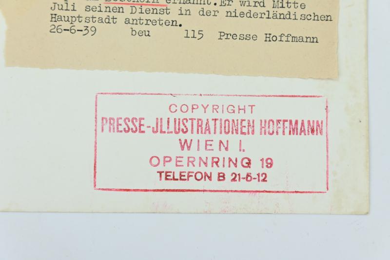 German KM Portrait Picture/ Press Photo Korvettenkapitän Kurt Besthorn