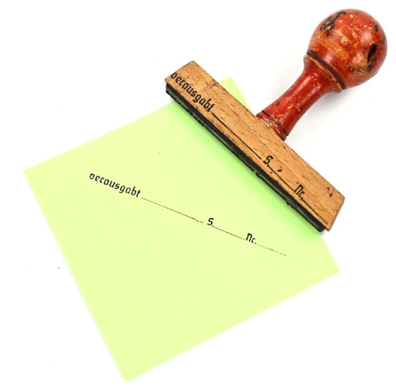 German WH Document Stamp