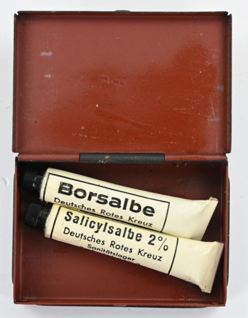 German Third Reich Medic Tin Can with Tubes