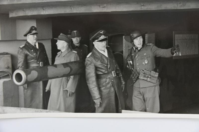 German Press Photo 'Friedrich Christiansen Inspecting the Westwall at 'De Beer' Holland'