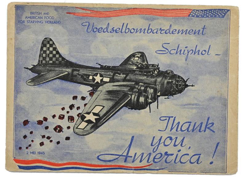 Allied WW2 Food Dropping Postcard