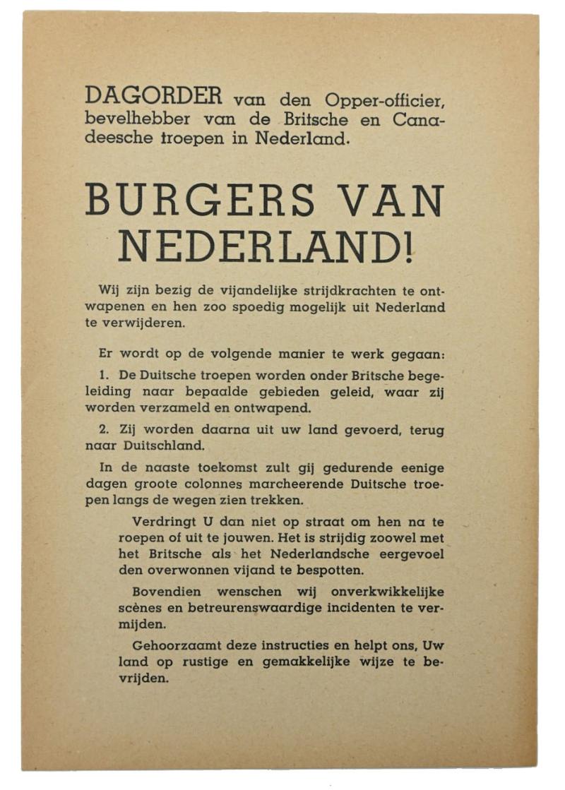 Allied WW2 Leaflet 'Disarming German Troops'