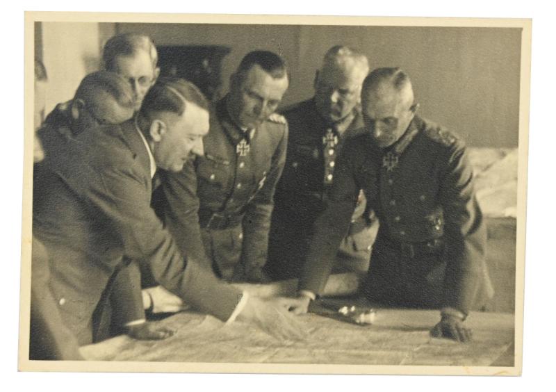 German Picture of Adolf Hitler with his Staff