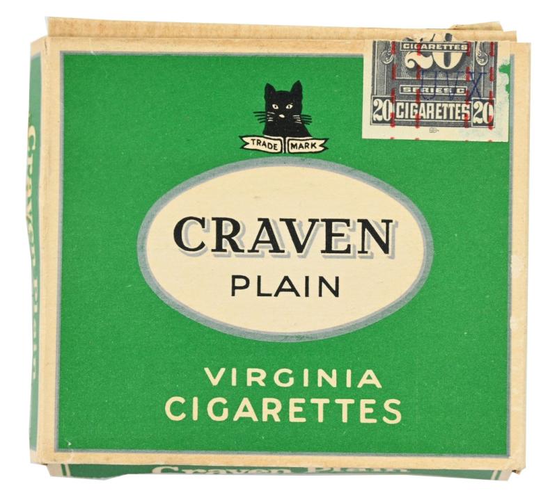 British WW2 Craven Plain Cigarets in Box