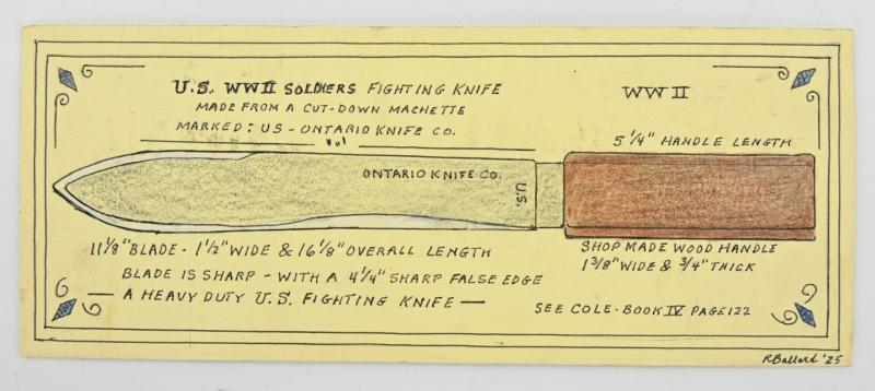 US WW2 Published Fighting Knife