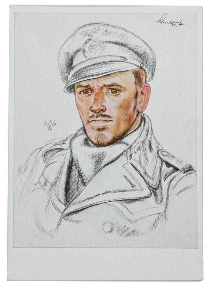 German KM Postcard 'Kapitanleutnant Schulze'