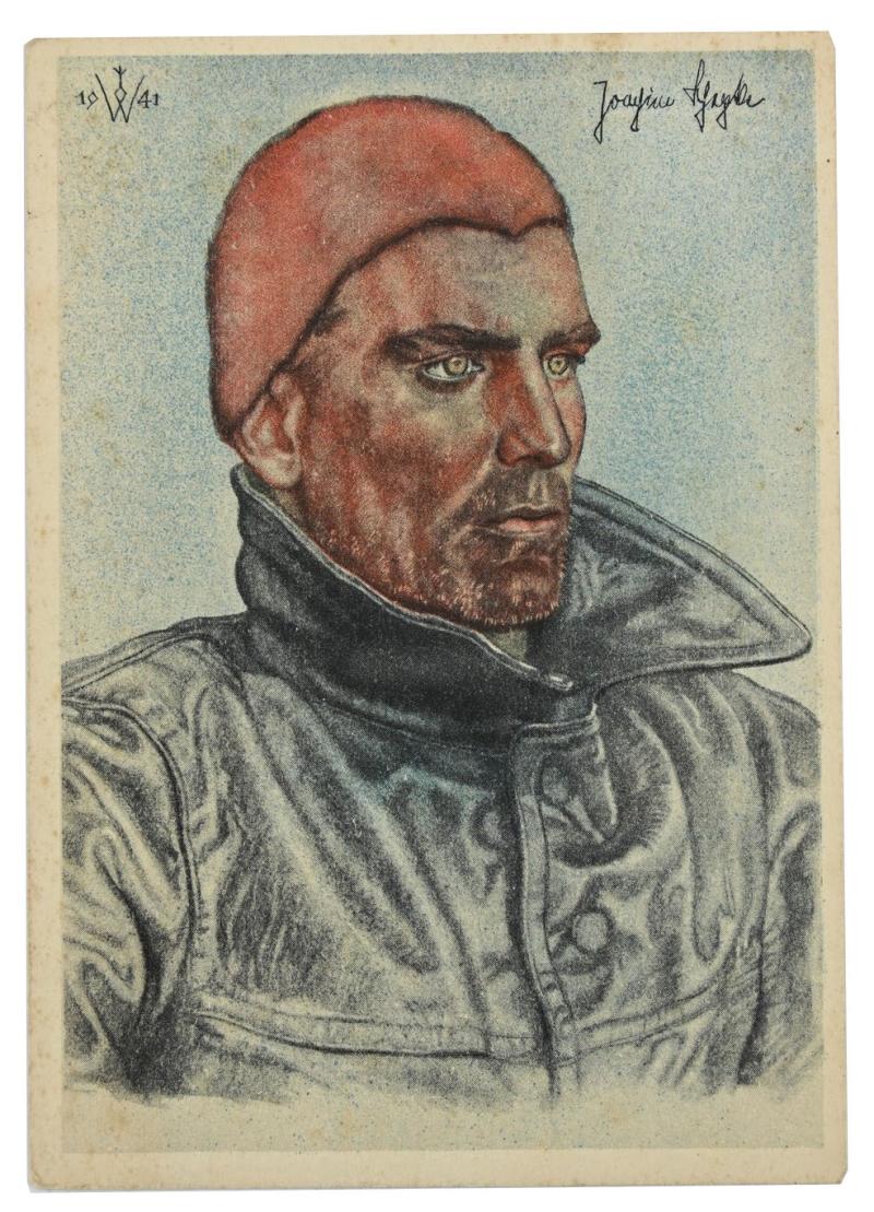 German KM Postcard 'Kapitanleutnant Schepke'