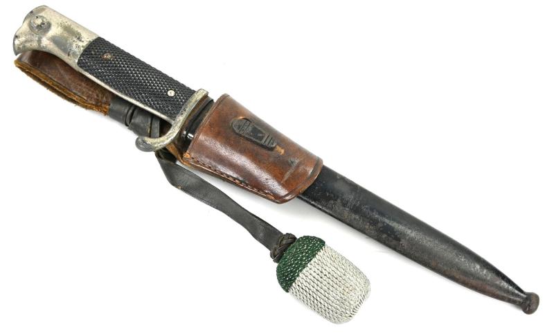 German WH Short K98 Parade Dress Bayonet with Frog and Portopee